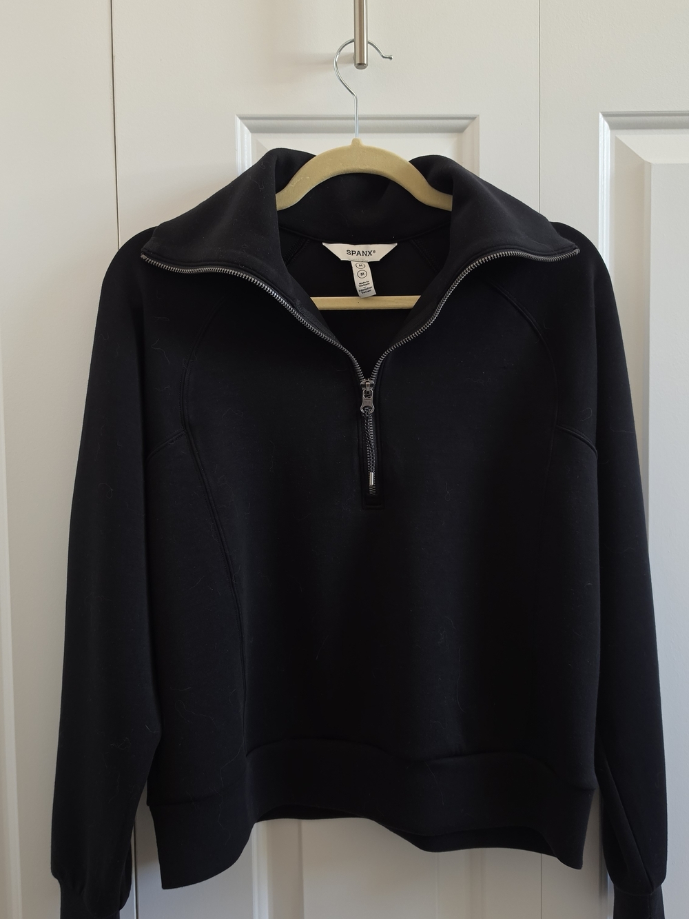 SPANX AirEssentials Half Zip Very Black  Zip-Up Jacket